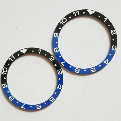 China 12H Time Luxury Double Flat 38*31.5mm Ceramic Bezel Insert For SKX007 SKX009 Watch Parts for sale