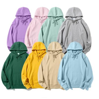 China OEM Free Sample Anti-Wrinkle Unisex Oversize Men's White Customizable Logo Pullover 100% Plain Hoodies And Sweatshirts Cotton Sweatshirts for sale