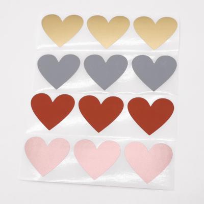 China Scratch Scratch- 30X35MM Off Stickers Love Heart Shape Blank For Secret Code Cover Home Match Wedding Message for sale