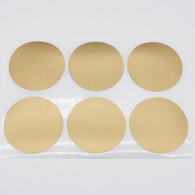 China Scratch Off 48mm Round Gold Scratch Off Stickers Labels Tickets Promotional Games for sale