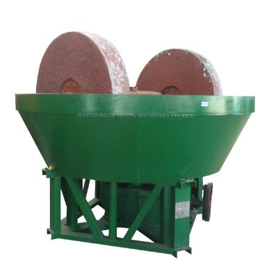 China Small Scale Gold Mining Filters Equipment Crusher Wet Gold Wet Stone Pan Mill Roller For Gold Separation Concentrator Process Plant for sale