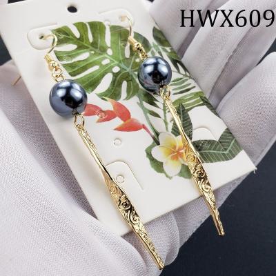 China Casual / Sporty Screw Dangle Earrings Hawaiian Jewelry Wholesale 14k Gold Flower Engraved for sale