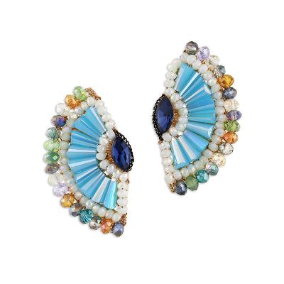 China Crystal Crystal Beads Handmade Designer Colorful Earrings for sale