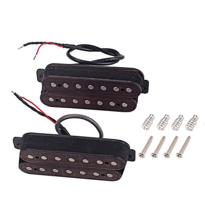 China 7 Strings Humbucker Pickups Alnico V Double Coil Pickup Set Staggered Rosewood Electric Guitar with screws for sale