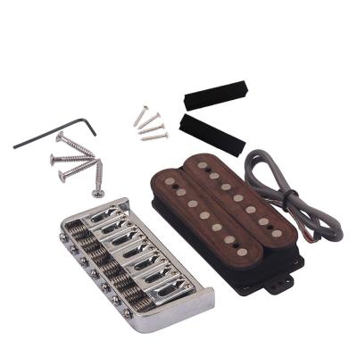 Κίνα Ροζγουόουντ Humbucker Double Coil 13.5kΩ Double Coil Pickup Set με μεταλλικό Hardtail Fixed Bridge wrench προς πώληση