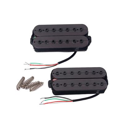 Китай 7 струнный Humbucker пикап Двойной катушки пикап набор Alnico V Hex Nut регулируемый столб кусочки электрическая гитара продается