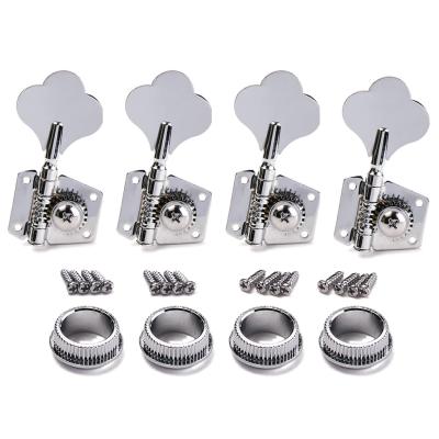 China Set Of 4 Pcs Silver Open Gear Acoustic Guitar Tuning Pegs Replacement for sale