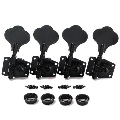 China 4R Black Bass Guitar Tuning Pegs Heads Knobs Tuners Open Frame for sale