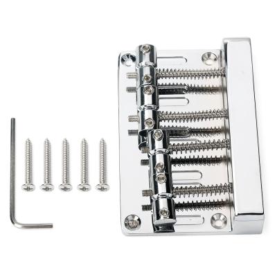 China Adjustable 4 String Bass Bridge Tailpiece Saddle Bridge Plate For Electric Guitar for sale