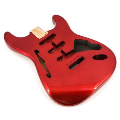 Chine Couleur rouge Corps de guitare en bois Alder Corps de guitare Stratocaster haute brillance à vendre