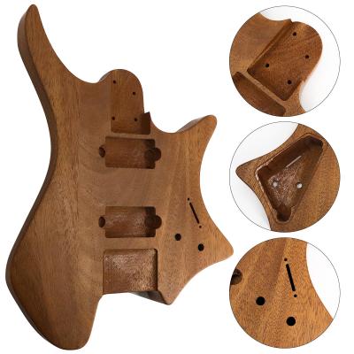 Chine Carrosserie de guitare sans tête en bois de qualité supérieure Pièces d'accessoires de guitare DIY inachevées à vendre