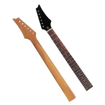 China Orange Dots Inlay Maple 24 Fret Bass Guitar Neck Satin Finished for sale