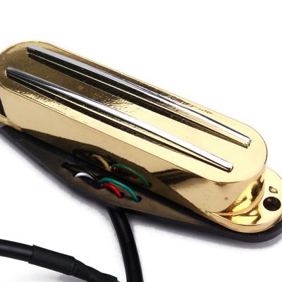 China Goud Dubbele Warm Rail Humbucker Keramische Magneet Voor TL Gibson Cigar Box Guitar Te koop