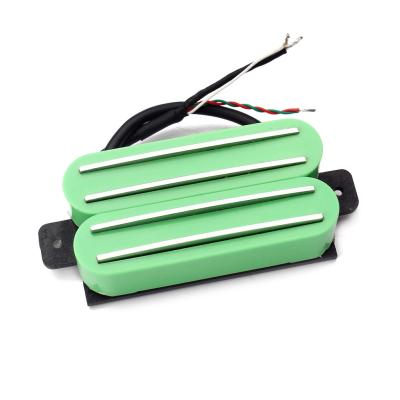 China Ceramic Magnet Dual Rail Humbucker Pickup 9KΩ N/M 18 KΩ/B ABS Green Cover for sale