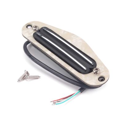 China Hot Rail Mini Humbucker Pickup Keramische Chrome Gele Parel Pickup Ring N5.8K/B11.7K Te koop