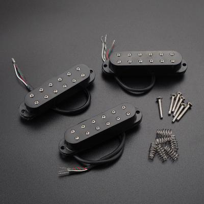 China SSS Mini Guitar Pickup Set 9kΩ Resistance Single Coil Ceramic Guitar Pickup for sale