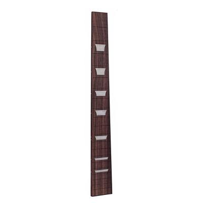 China Fretboard de guitarra de madeira de rosa Arycle incrustado com marcadores de frete trapezoides à venda