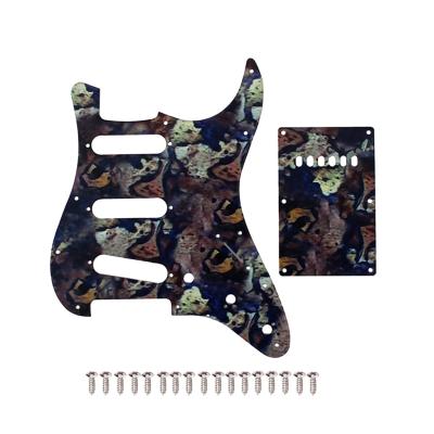 China SSS Electric Guitar Pickguard Set Battlefield Pattern 3-Ply 11 holes Schroef Achterplaat Schraapplaat ST Elektrische gitaren Te koop