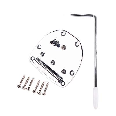 China Chrome Guitar Tremolo Bridge Tailpiece For Mustang Jazzmaster Guitar Repaclement Guitar Bridge for sale