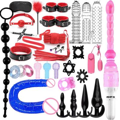 China Anal Plug Set Slanty 31 in 1 Plug Set Anal Pleasure Plug Toy For Women Men Butt Plugs Bondage Stick Kit Anales Beads for sale