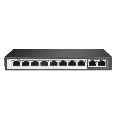 중국 90W Unmanaged Switch Offer POE Ports AI POE Long Range Gigabit 10 Gigabit BT Switches Unmanaged 판매용