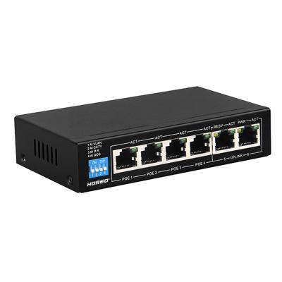 China Gigabit 6 Full POE Port PoE Switch 4 Port PoE With 2 Uplink Switch Support AI POE VLAN 250m Extend For Access Point Te koop