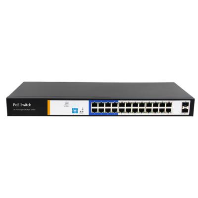 China 24ports PoE Smart POE Switch, 250W Gigabit Ethernet Switch with AI QoS/vLAN/Extend/POE for sale