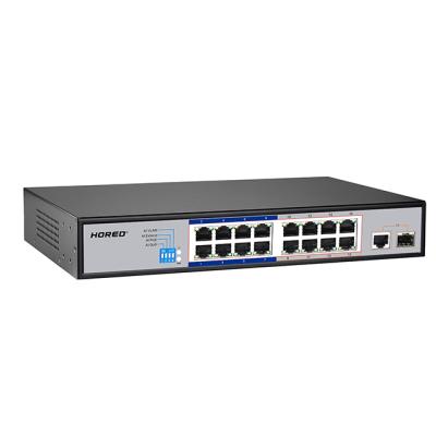 China POE New Arrival Port AC 100~240V 16 Switch With 2 Gigabit RJ45+1 SFP Uplink Port Network Switch for sale