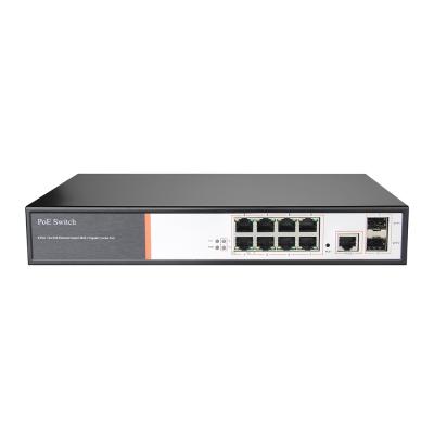 China High Quality POE Qos Network Switches Vlan Watchdog Support Managed 8 Port Network POE Switch à venda