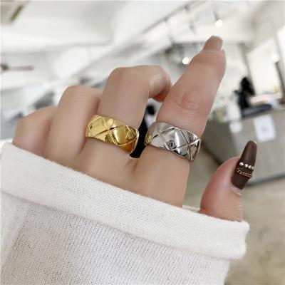 China FASHION Sensitive Hypoallergenic Jewelry Stainless Steel Cross Rings Minimalist Gold Plated Cross Rings For Women Men for sale