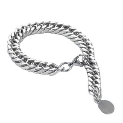 China Trendy Minimalist Stylish Cool Bracelets Stainless Steel Cuban Link Chain Bracelets Jewelry For Women Men for sale