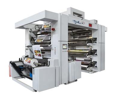 China food & Beverage Shops High Speed ​​Kraft Paper/PE Bag Flexographic Printing Machine 6 Color for sale