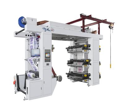 China food & Beverage Shops 6 Color PP Woven Bag And Poly Bag Flexo / Flexographic Printing Machine for sale