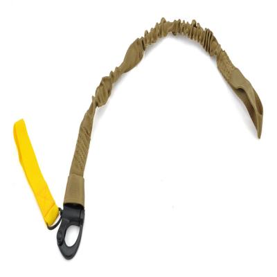 China Tesnio Durable Custom Tactical Pistol Secure Spring Lanyard Sling Consists With Lacing Hook for sale