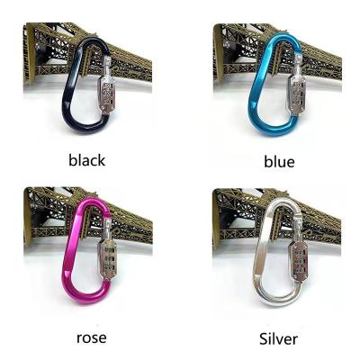 China Bike Hot Sale Small D Shape Portable Safety Retractable Lock With 3-Digit Combination Bike Lock For Travel And Outdoor for sale