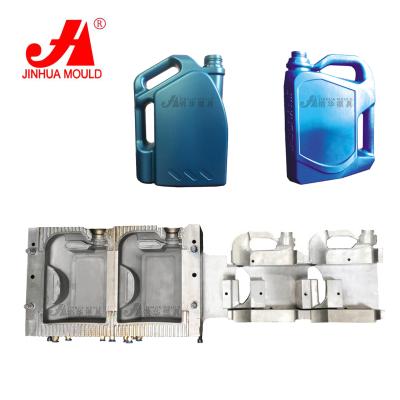 China Aluminum 1L, 4L, 5L Jerry Can Mold With Deflasher System Plastic Blow Molding Lubricants Bottle Mold for sale