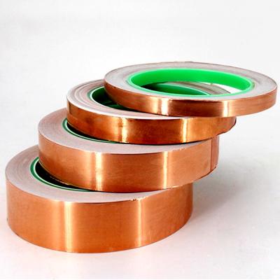 China Vendor Qualified Heat Resistant Double Sided Repair 0.036mm Thickness EMI Copper Tape With Acrylic Adhesive for sale