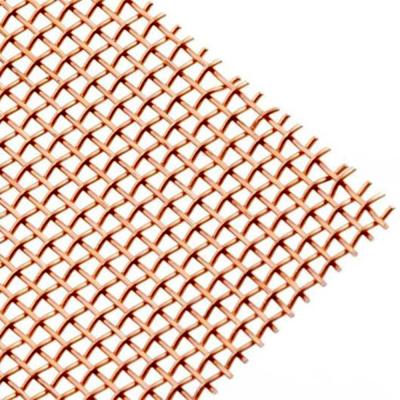 China Good Quality EMI And EMF Resistance Plain Weave Knited High Shielding Mesh Fabric Pure Red Copper for sale