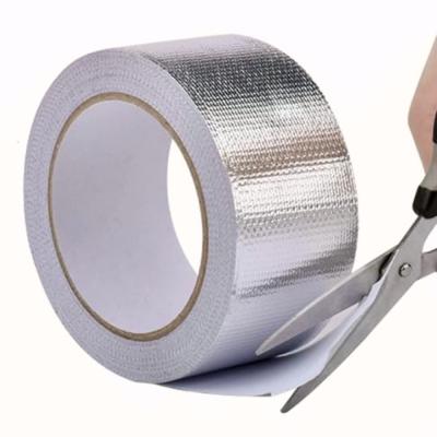 China Heat Resistant Quick Tear Fast Solvent Based Acrylic Adhesive Fiberglass Delivery Aluminum Tape With Coating for sale