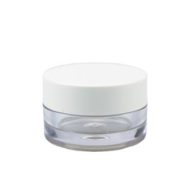 China No Disc Liner 3g Mini Clear Plastic PETG Cosmetic Jar, Thick Wall Round, For Lip Balm Eyeliner Cream Eyeshadow for sale