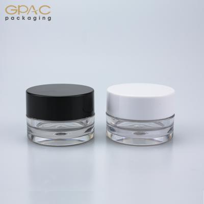 China No Disc Mini PETG Plastic Cosmetic Jar Makeup Container 5g Liner For Eye Cream Lip Balm Eyeliner Cream Eyeshadow for sale