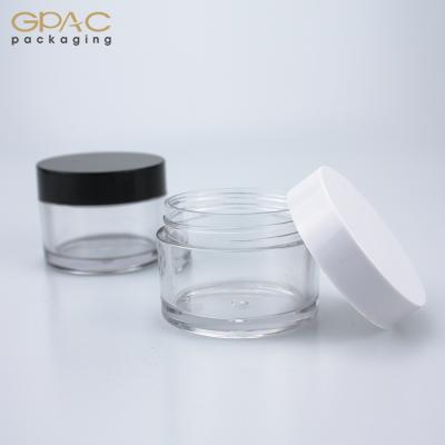 China Disc Liner + Lid 50g PETG Eco Friendly Plastic Cosmetic Cream Jar Container for sale