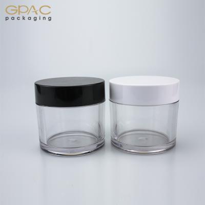 China Disc Liner + Lid 80g PETG Plastic Cosmetic Cream Jar Container for sale