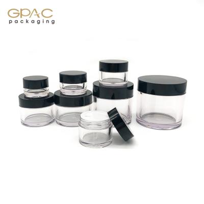 China Skin Care Cream Cosmetic Jars 3g 5g 10g 15g 20g 30g 50g 80g PETG For Powder And Cream for sale