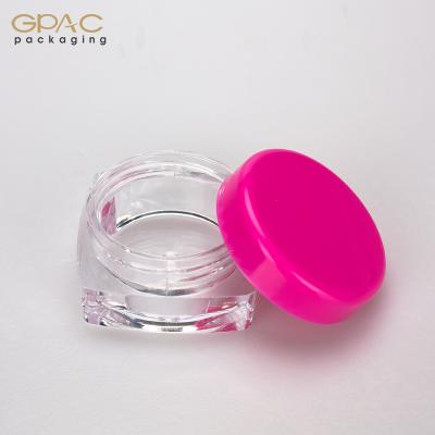 China Recycable Mini Small 3g 5g 10g Square Plastic Jar, Glitter Container, Eyeshadow Tin for sale