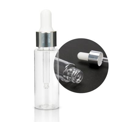 China BEAUTY PACKAGING 20ml Boston Round Pet Dropper Bottle and Jars for Cosmetic for sale