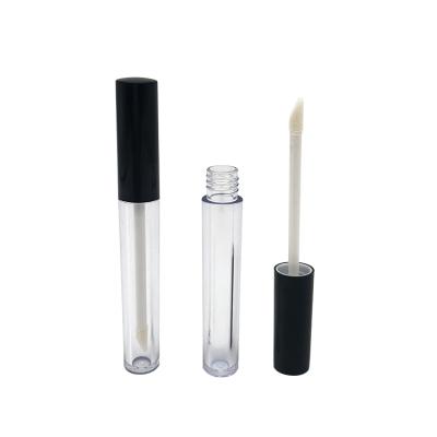 China Best Selling Empty Round 3ml Lip Gloss Cosmetic Packaging Tube With Floating Brush For Lip Gloss Packaging for sale