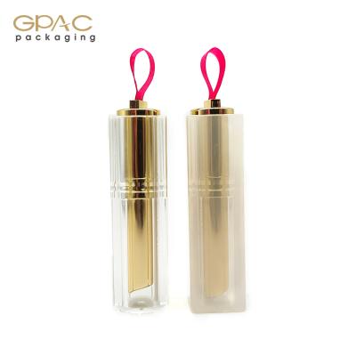 China Cosmetics empty lipstick tube packaging, square transparent lipstick container for sale