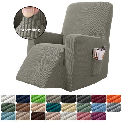 China New Selling Elastic Hot Stretch Small Control Jacquard Non-slip Recliner Chair Cover Sofa Cover With Pocket for sale