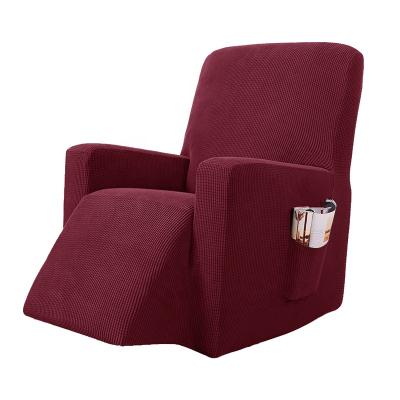 China Elastic Customize Fleece Inclusive Anti Slip Recliner Slipcovers Stretch Sofa Cover With Side Pocket for sale